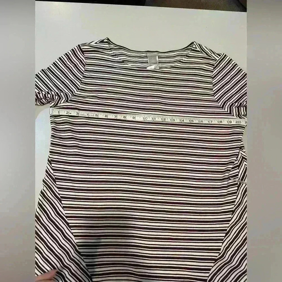 Chicos Striped Knit Blouse Size Large (Size 2) - Picture 3 of 5